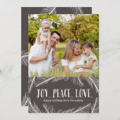 Branches d'hiver Cartes photos de vacances (Devant / Derrière)