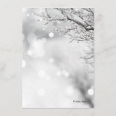 Branches d'hiver Dîner de Noël neige Menu (Dos)