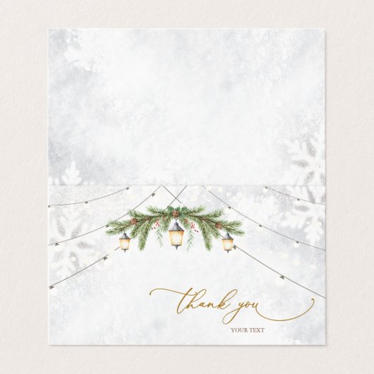 Branches d'hiver Lantern Carte de remerciements de (Extérieur déplié)