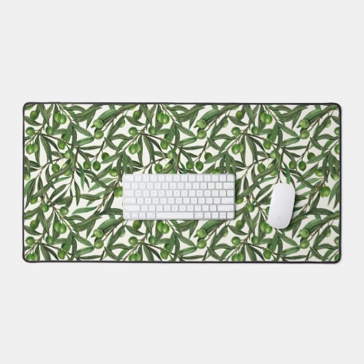 Branches d'olive sur blanc (Clavier et souris)