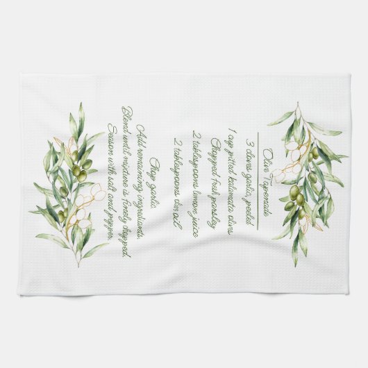 Branches d'olivier et tapenade Recette Serviettes  (Horizontal)