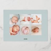 Branches dorées Faire-part de naissance à huile (Verso)