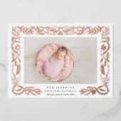 Branches dorées Faire-part de naissance à huile (Recto)