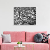 Branches en bladeren canvas afdruk (Insitu (Woonkamer))