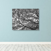 Branches en bladeren canvas afdruk (Insitu (Houten vloer))