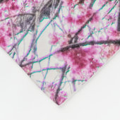 Branches en bloemen van een Cherry Tree Fleece Deken (Hoek)