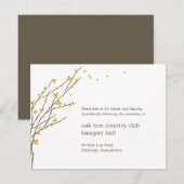 Branches en fleurs Carte de réception de mariage - (Devant / Derrière)