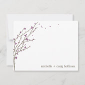 Branches en fleurs Carte de remerciements plat - P (Devant)