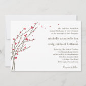 Branches en fleurs Faire-part de mariage - Cerise (Devant)