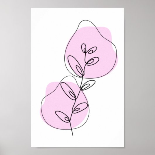 Branches en lederen lijnkunst poster (Voorkant)