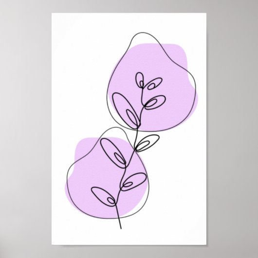 Branches en lederen lijnkunst poster (Voorkant)