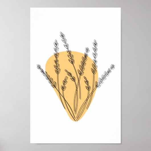 Branches en lederen lijnkunst poster (Voorkant)