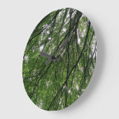 Branches en lederen wandklok grote klok (Hoek)