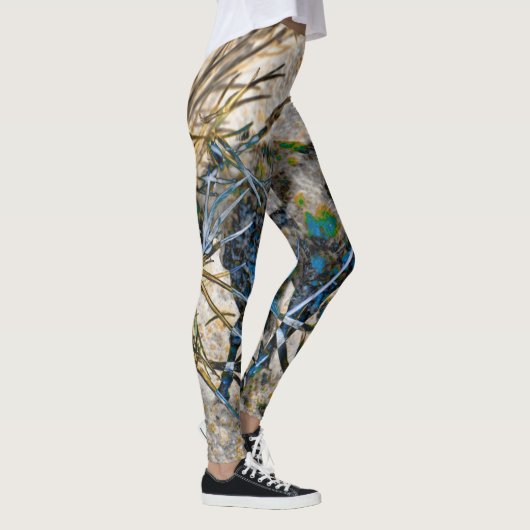 Branches en Paarden Abstracte Leggings (Rechts)