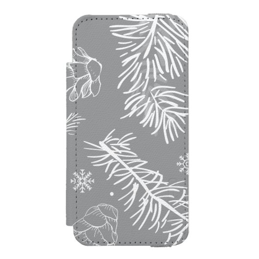 Branches en pine 4 incipio iPhone portemonnee hoesje (Voorkant Agenda)