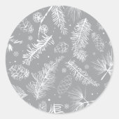 Branches en pine 4 ronde sticker (Voorkant)