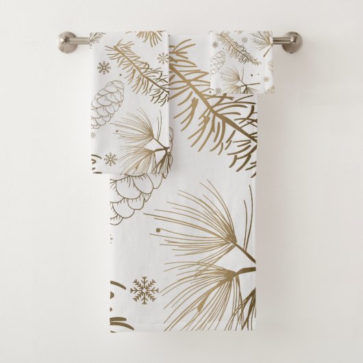 Branches en pine bad handdoek (Insitu)