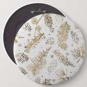 Branches en pine ronde button 6,0 cm (Voorkant /achterkant)