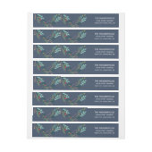 Branches et baies enveloppent autour du Étiquette (Feuille)