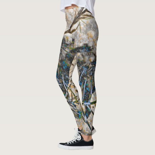 Branches et chevaux Leggings Abstraits (Gauche)