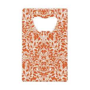 Branches et feuilles de chêne, motif damassé dans