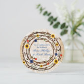 Branches florales Burlap & Faire-part de mariage d (Debout devant)