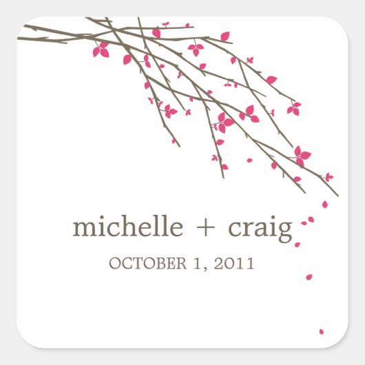 Branches florissantes Favoriser les autocollants - (Devant)