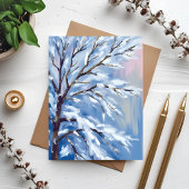 Branches givrees | Carte de peinture d'arbre ennei