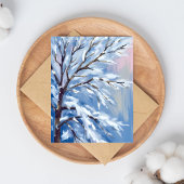 Branches givrees | Carte de peinture d'arbre ennei