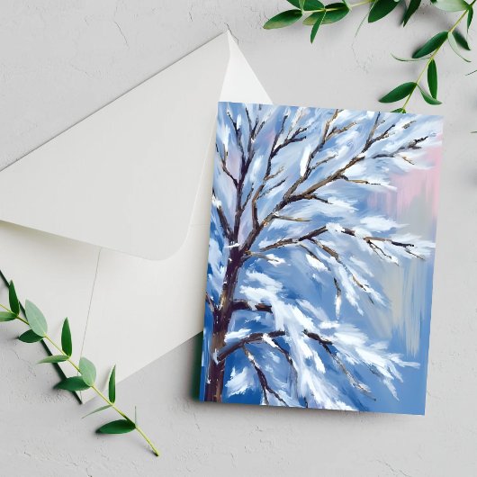 Branches givrees | Carte de peinture d'arbre ennei