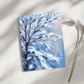 Branches givrees | Carte de peinture d'arbre ennei
