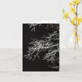 Branches givrées - Carte pliée vierge (Fleur jaune)