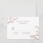 Branches joyeuses Mariage RSVP (Devant / Derrière)