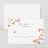 Branches joyeuses Mariage RSVP (Devant / Derrière)
