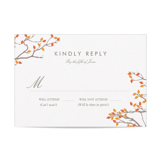 Branches joyeuses Mariage RSVP
