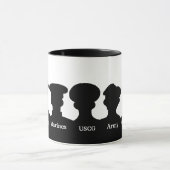 Branches militaires américaines Silhouettes Mug (Centre)