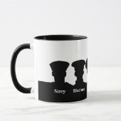 Branches militaires américaines Silhouettes Mug (Gauche)