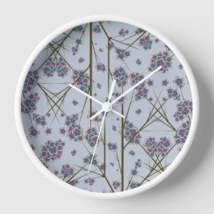 Branches particulières Sky Wood Horloge encadrée