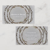 Branches rustiques de l'arbre d'hiver Carte de vis (Devant / Derrière)