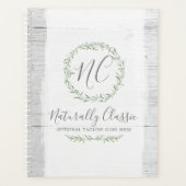 Branches rustiques en bois et feuilles botaniques  (Devant)