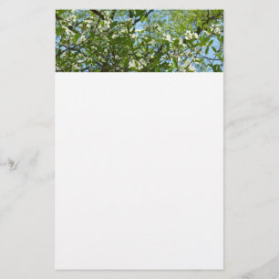 Branches van Dogwood Blossom Spring Trees Briefpapier