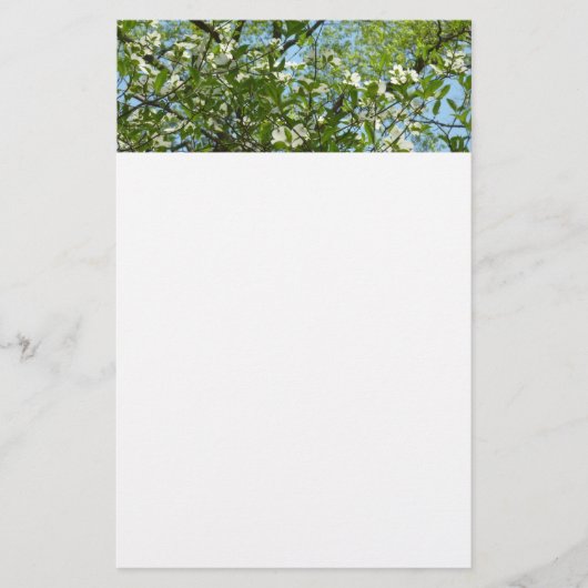 Branches van Dogwood Blossom Spring Trees Briefpapier (Voorkant)