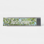 Branches van Dogwood Blossom Spring Trees Bureau Naambordje (Voorkant)