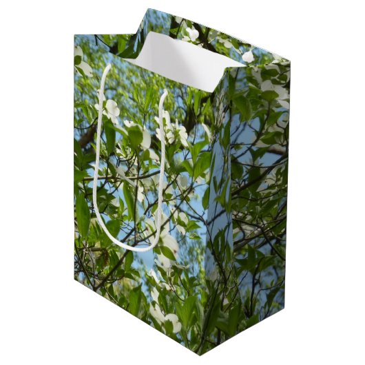 Branches van Dogwood Blossom Spring Trees Medium Cadeauzakje (Voorkant Gekanteld)