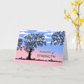 Branches van kracht, aanmoediging, kanker kaart (Gele Bloem)