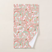 Branches vibrantes de corail océanique avec coquil (Serviette à main)