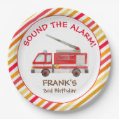 Brand brandweermotor Verjaardag Bord (Voorkant)