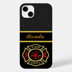Brand Departement logo Gold en backbadge Gold Case-Mate iPhone 14 Plus Hoesje