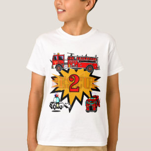Brand en redding 2e verjaardag Tshirts en geschenk