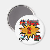 Brand en redding 2e verjaardag Tshirts en geschenk Magneet (Voorkant / Achterkant)